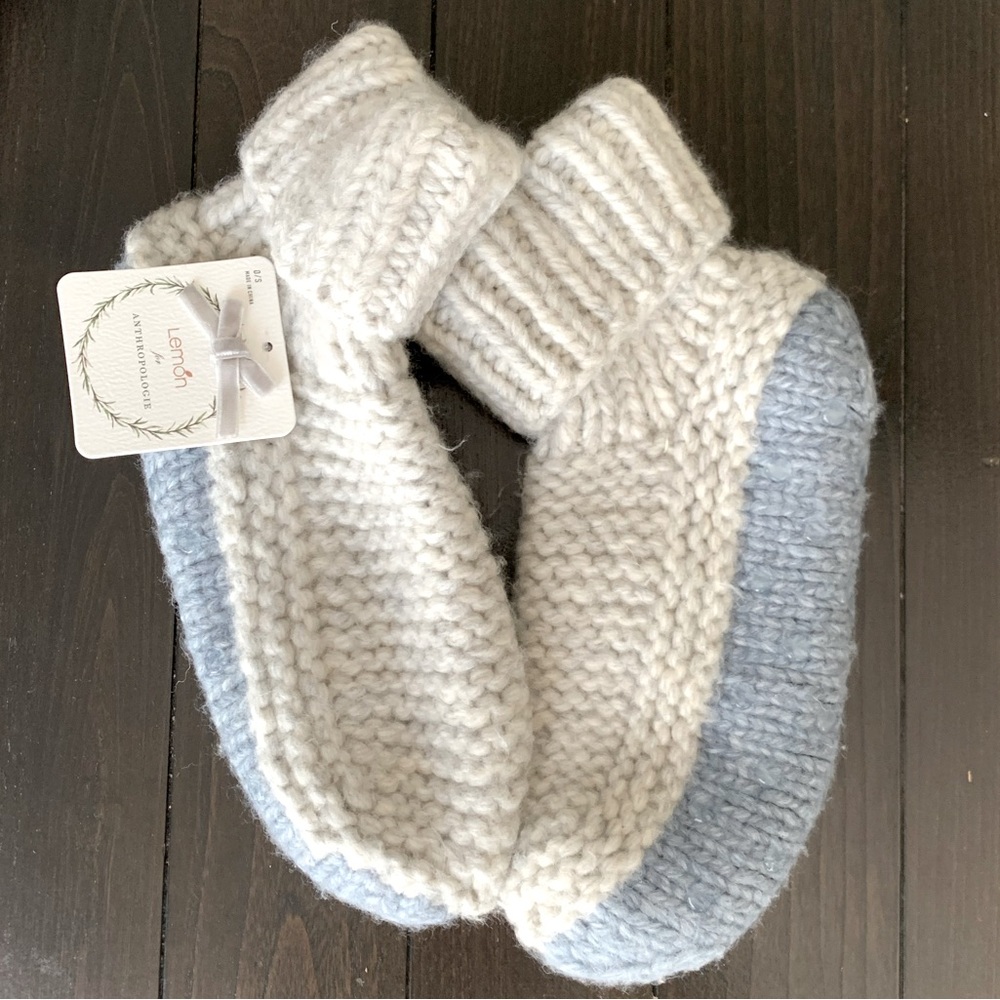 Anthropologie Lemon sweater socks SIZE S